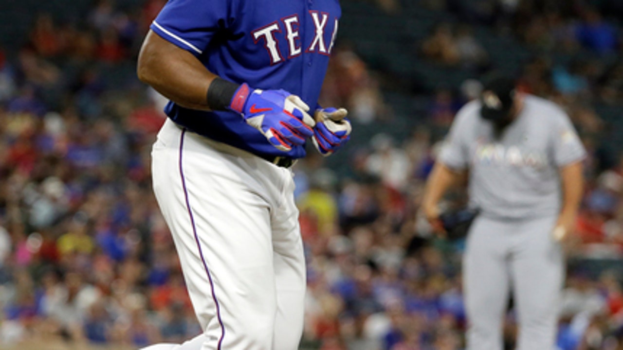 Gallo hits 2 of Rangers' 4 HRs in 10-4 win over Marlins (Jul 25, 2017)